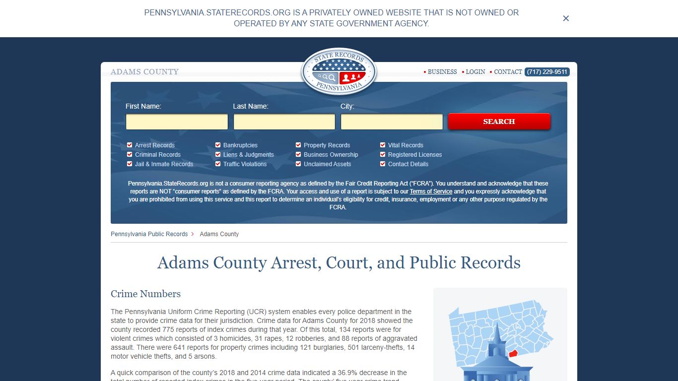 Adams County Arrest, Court, and Public Records